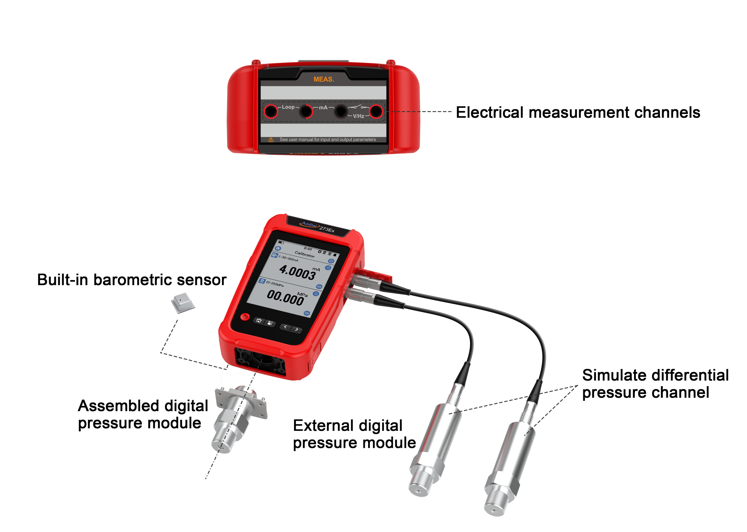 Additel ADT273EX Handheld Pressure Calibrator - V
