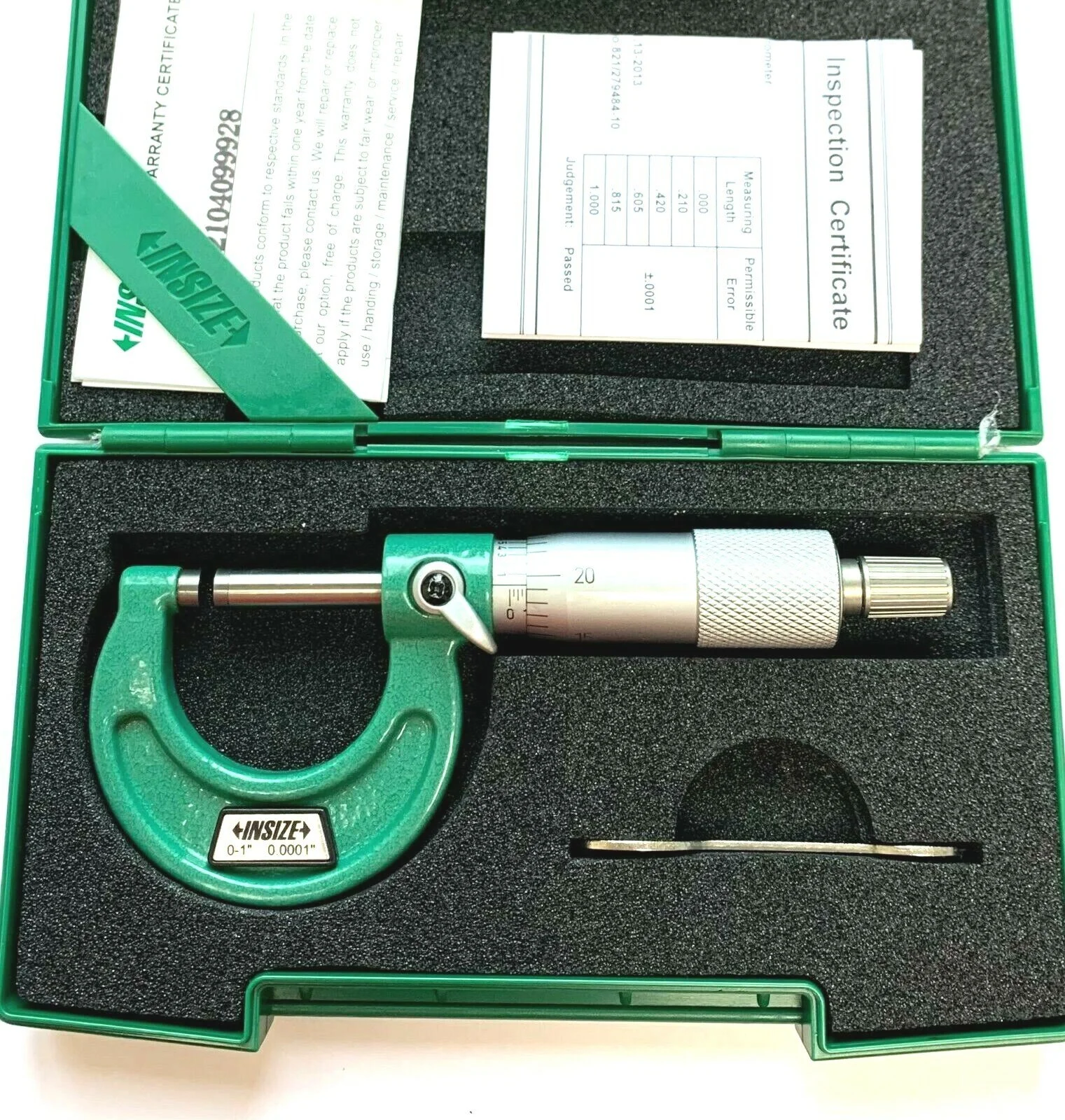 INSIZE OUTSIDE MICROMETER  0-1X .0001"