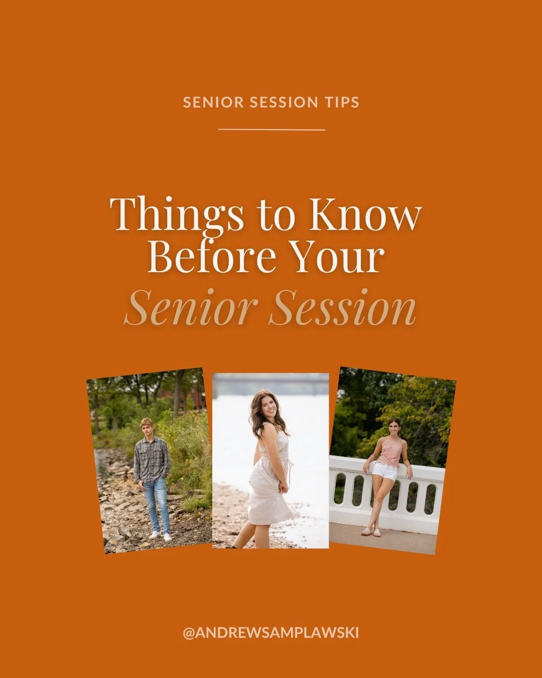 Thought I&rsquo;d share a little advice for this #SeniorSunday! 🎓

Save this before your senior session so you feel confident, prepared, and ready to have fun! That&rsquo;s when the best photos happen.

DM me to book your senior session for 2027 and