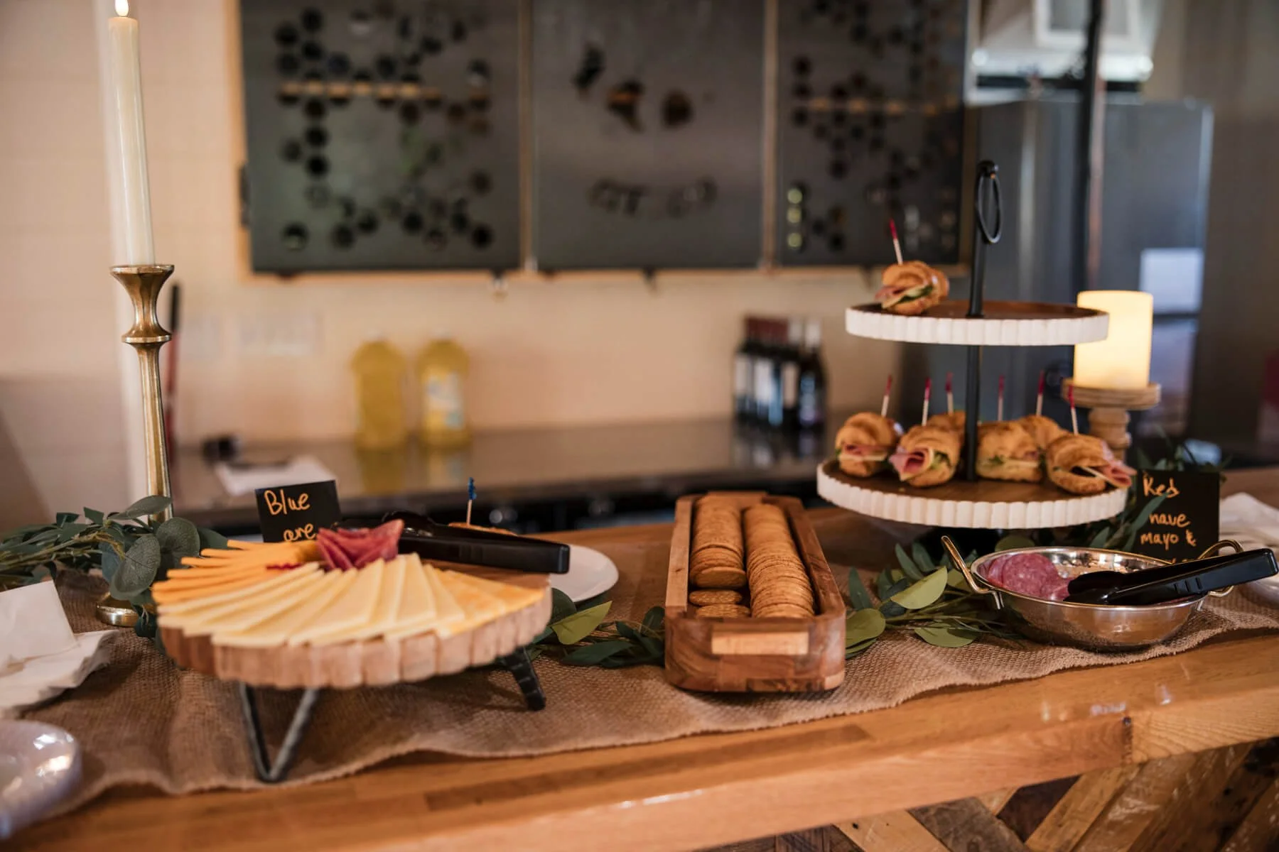 charcuterie board sitting on the counter provided by The Barn at Copper Creek