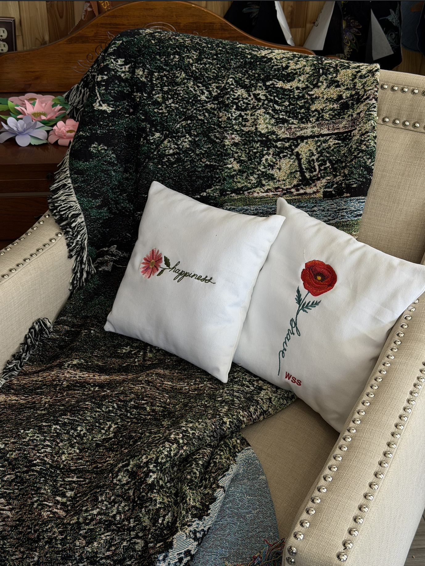 Embroidered Pillows
