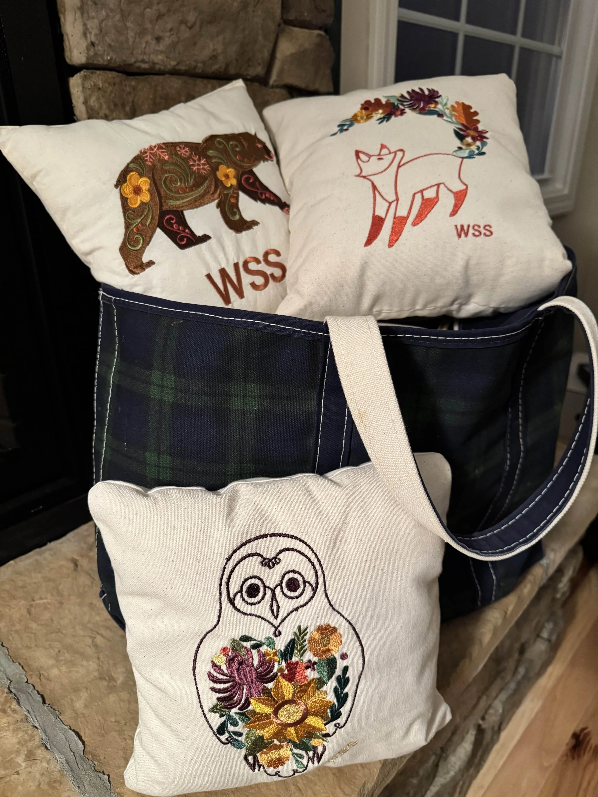 Embroidered Pillows