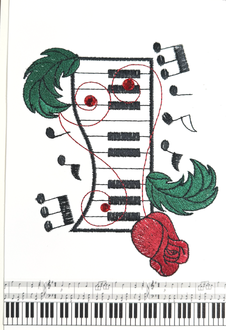 Embroidered Cards: Music Collection