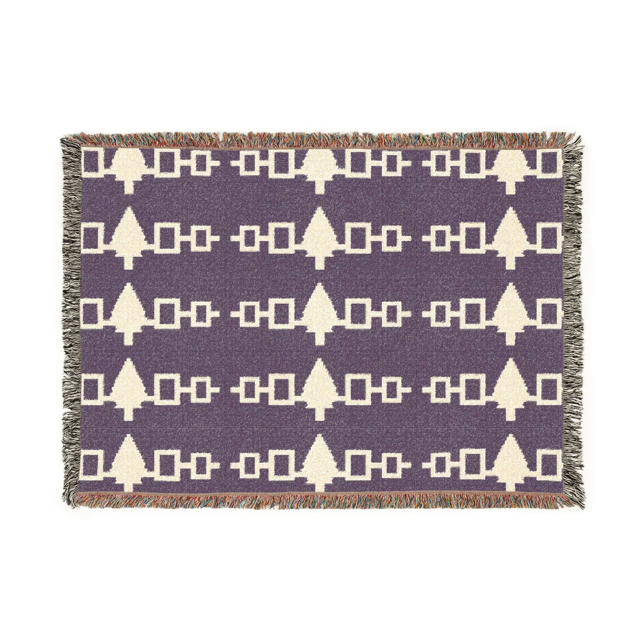 Hiawatha Belt Woven Blanket | Haudenosaunee Throw