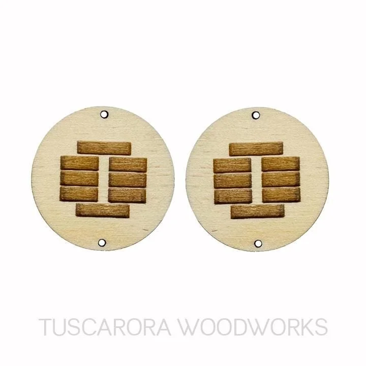 One Dish Wooden Center Cabochon
