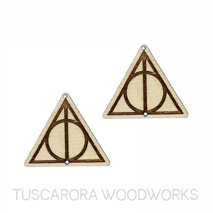 Deathly Hallows Wooden Center Cabochon