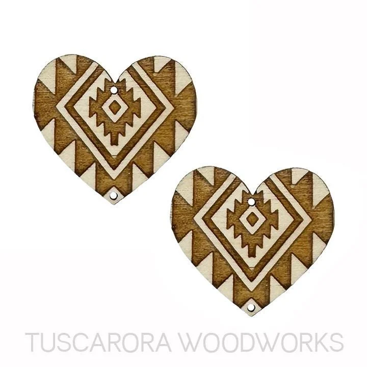 RezFabulous Heart Wooden Center Cabochon