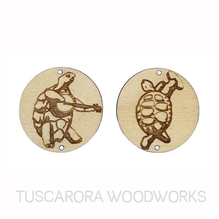 Musical Terrapins Wooden Center Cabochon