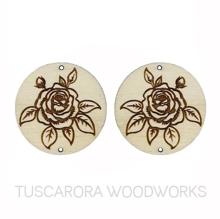 Rose Wooden Center Cabochon