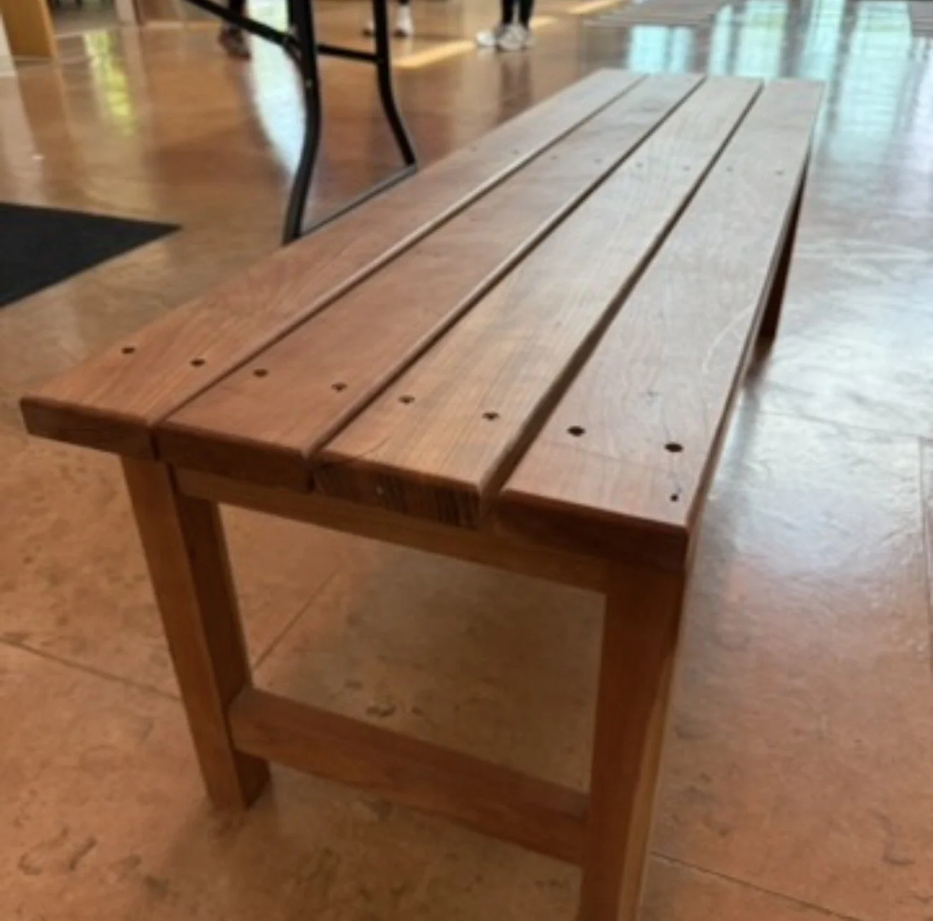Solid Cherry Wooden Bench