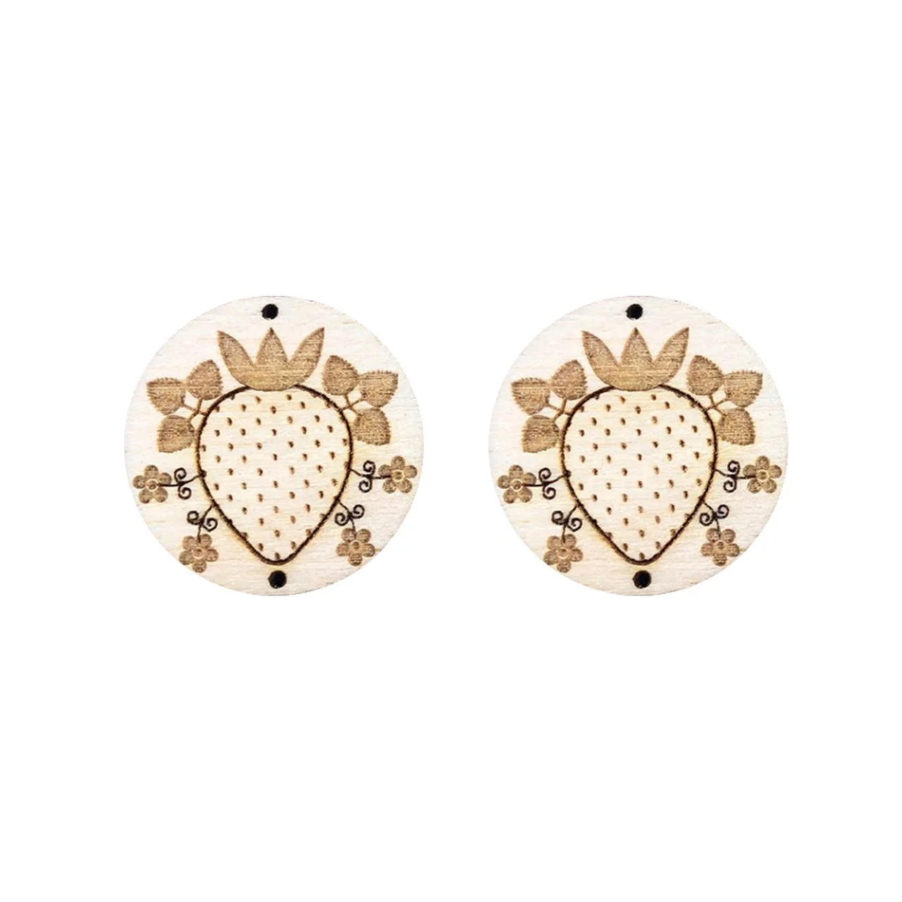 Strawberry Round Wooden Centers