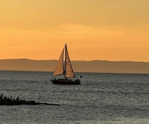 Sailboat at sunset