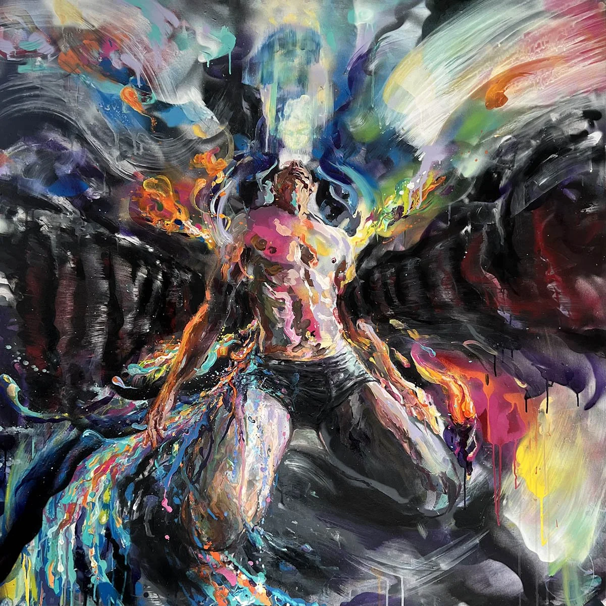 Extraction 2024, Acrylic on canvas, 125x125cm