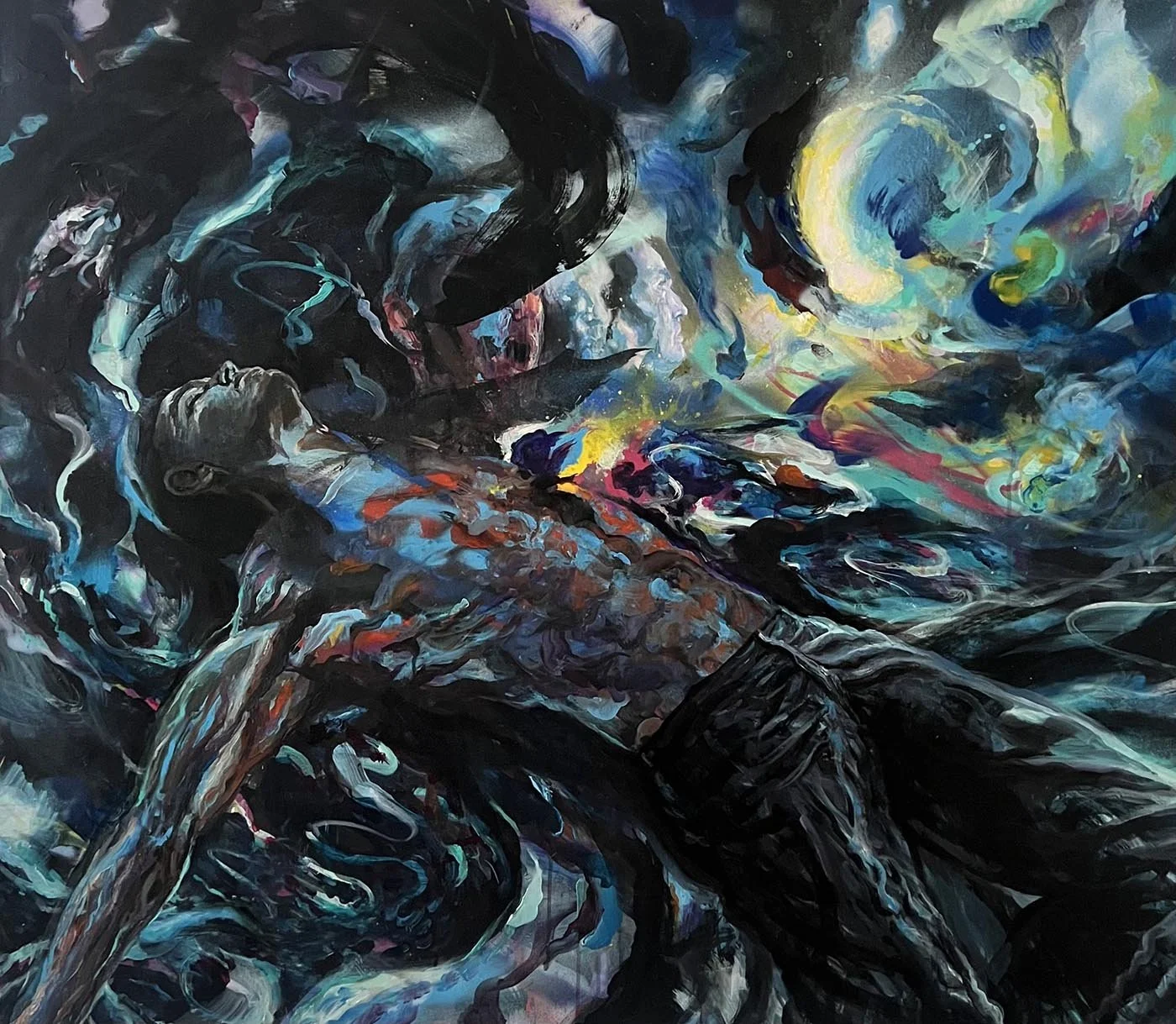 Rupture 2025, Acrylic on canvas, 110x125cm