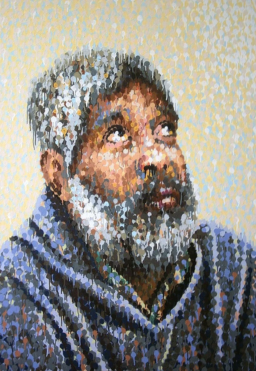 Rodney Dreaming 2005, Spray paint on canvas, 160x85cm