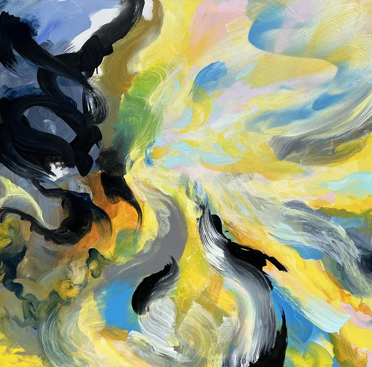 Infusion 2025, Acrylic on canvas, 100x100cm