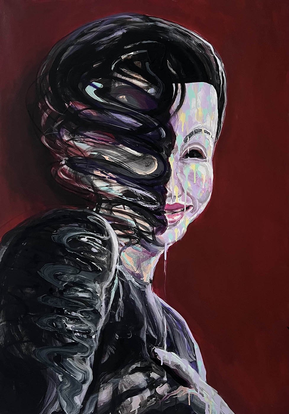 The Masked, Acrylic on Canvas, 100x75cm