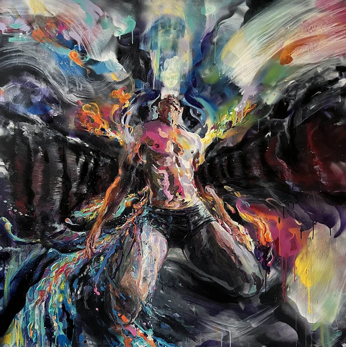 Extraction 2024, Acrylic on canvas, 125x125cm