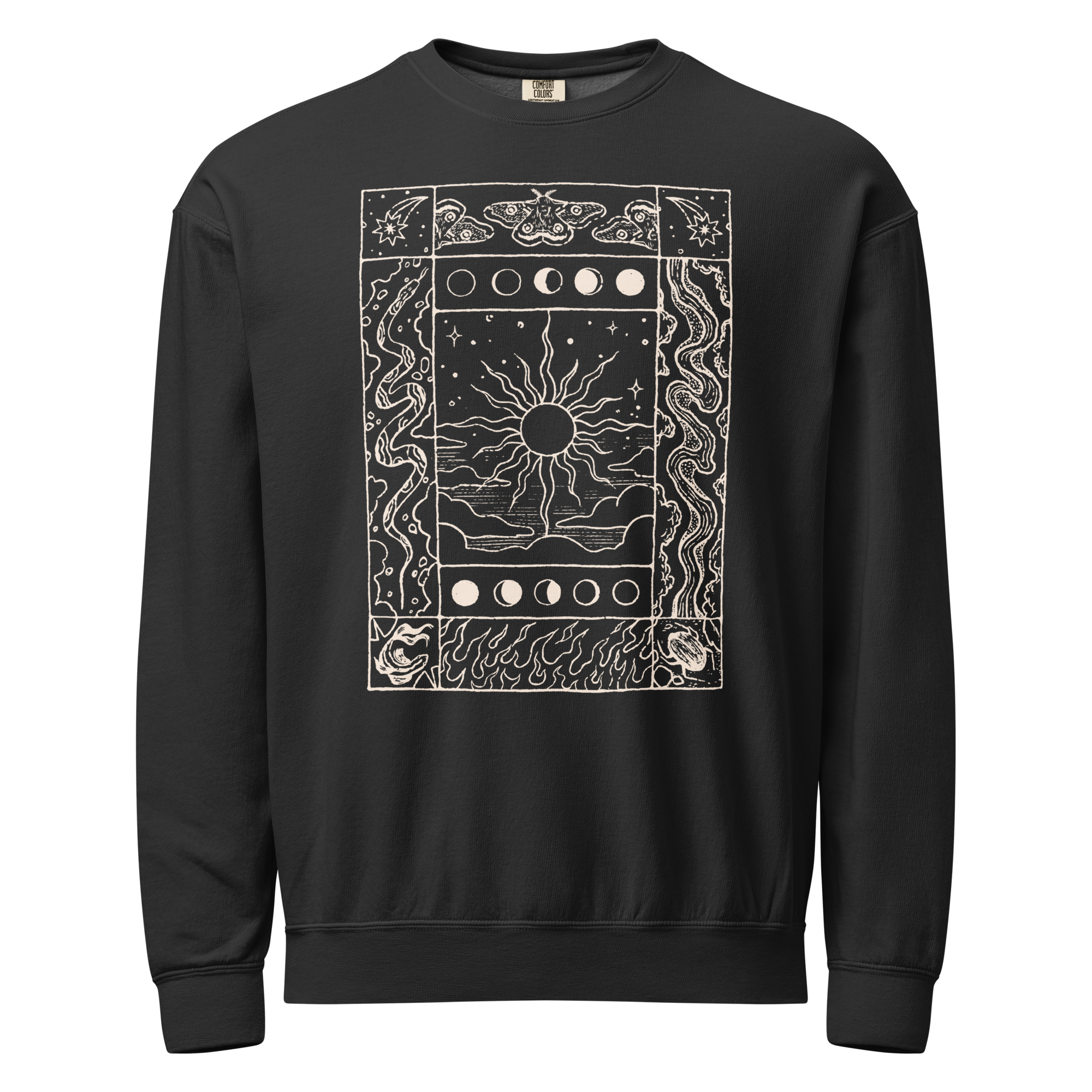 unisex-garment-dyed-lightweight-fleece-crewneck-sweatshirt-i-comfort-colors-1466-black-front-6ac2ba89a9803.png