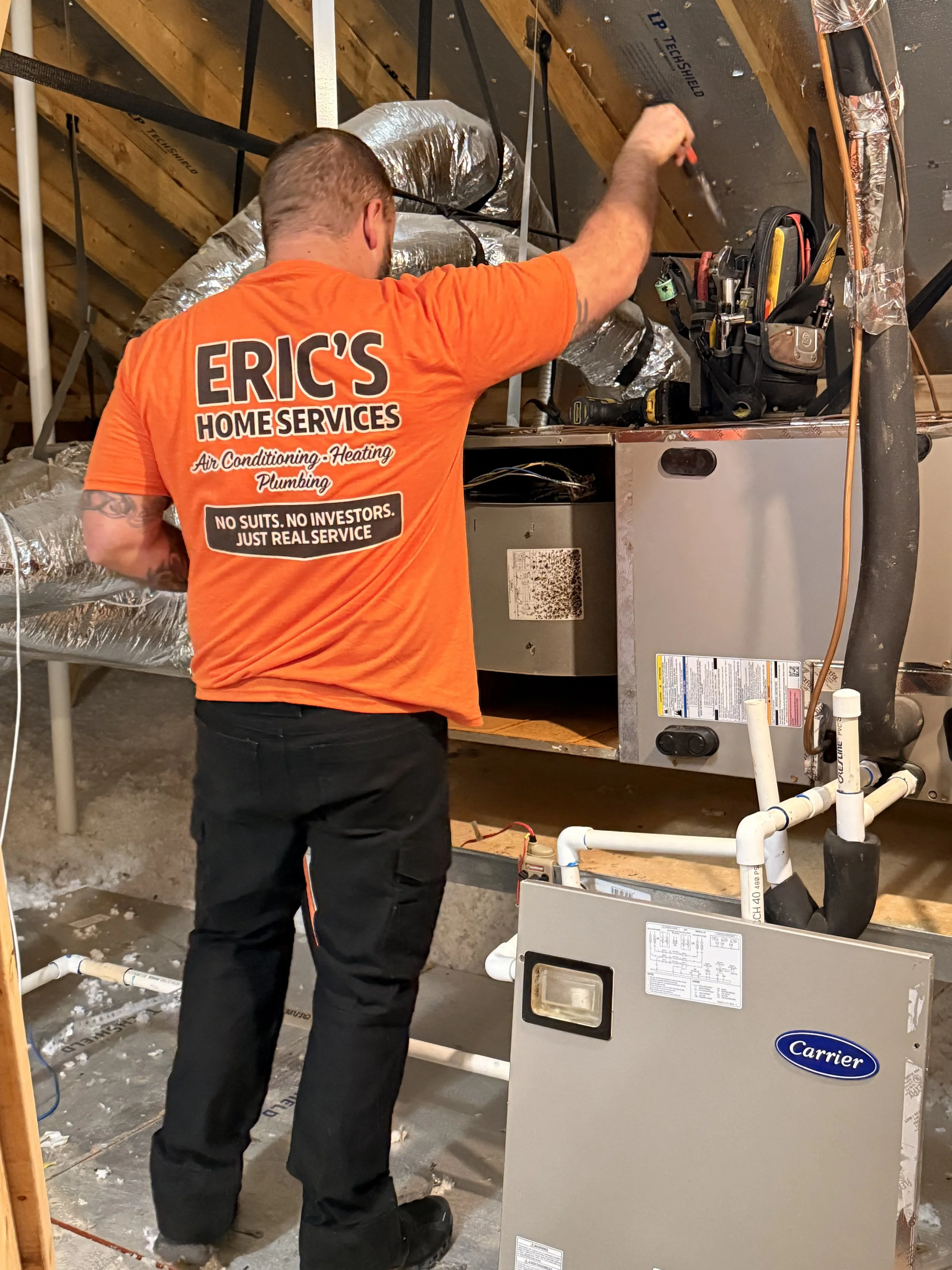 Professional AC repair service in Mabank TX by Eric’s Home Services technician
