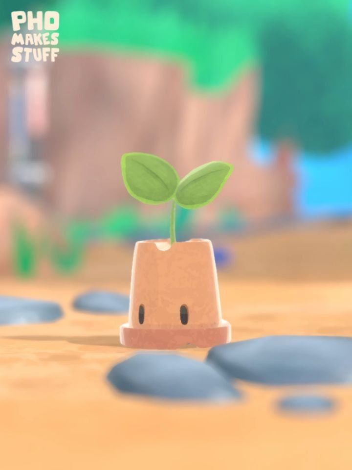 Woah a POTSO!! 🌱
The OGs will recognise this silly fella - the transforming yokai: Potso! I designed him way back in 2024, but I wanted to remake him with all my new blender skillz. He had such a cool concept originally, so it was so fun to redo it 