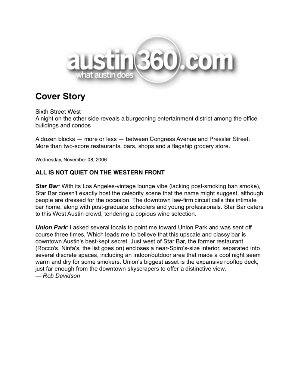 ⇧ Featured Story - Austin American Statesman (Copy)
