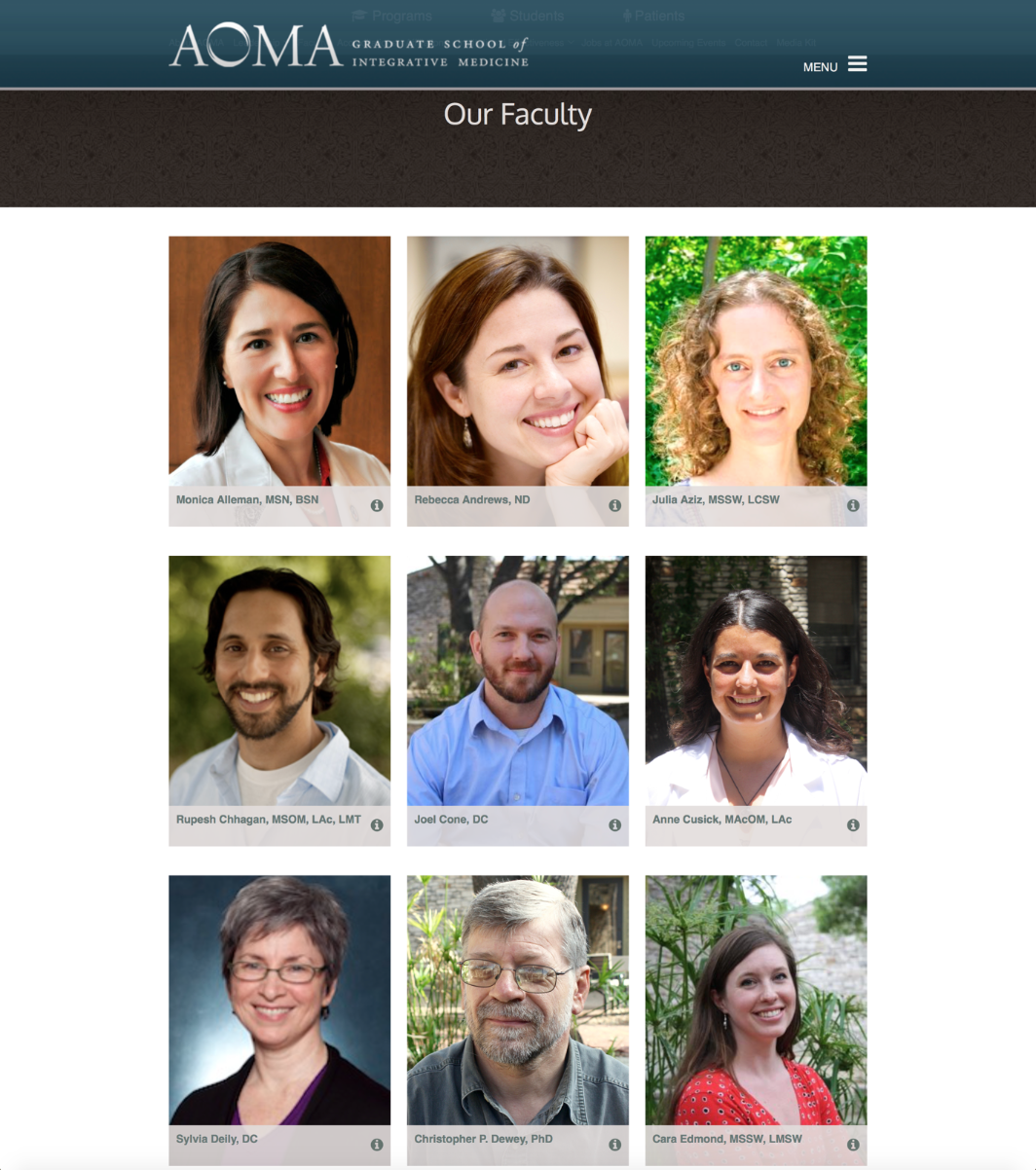 ⇧ Faculty Page before UX improvements (Copy)