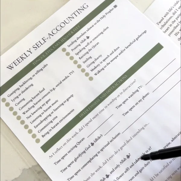 Weekly Self-Accounting Worksheet