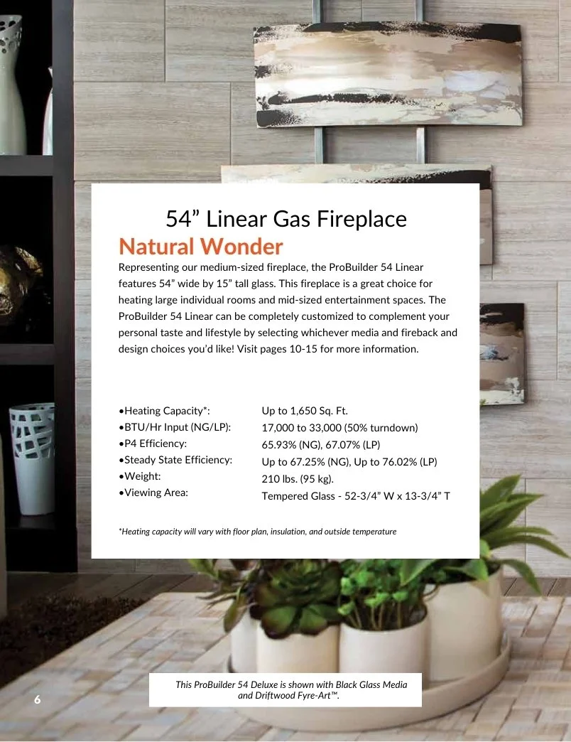 specifications for the FPX 54 linear probuilder