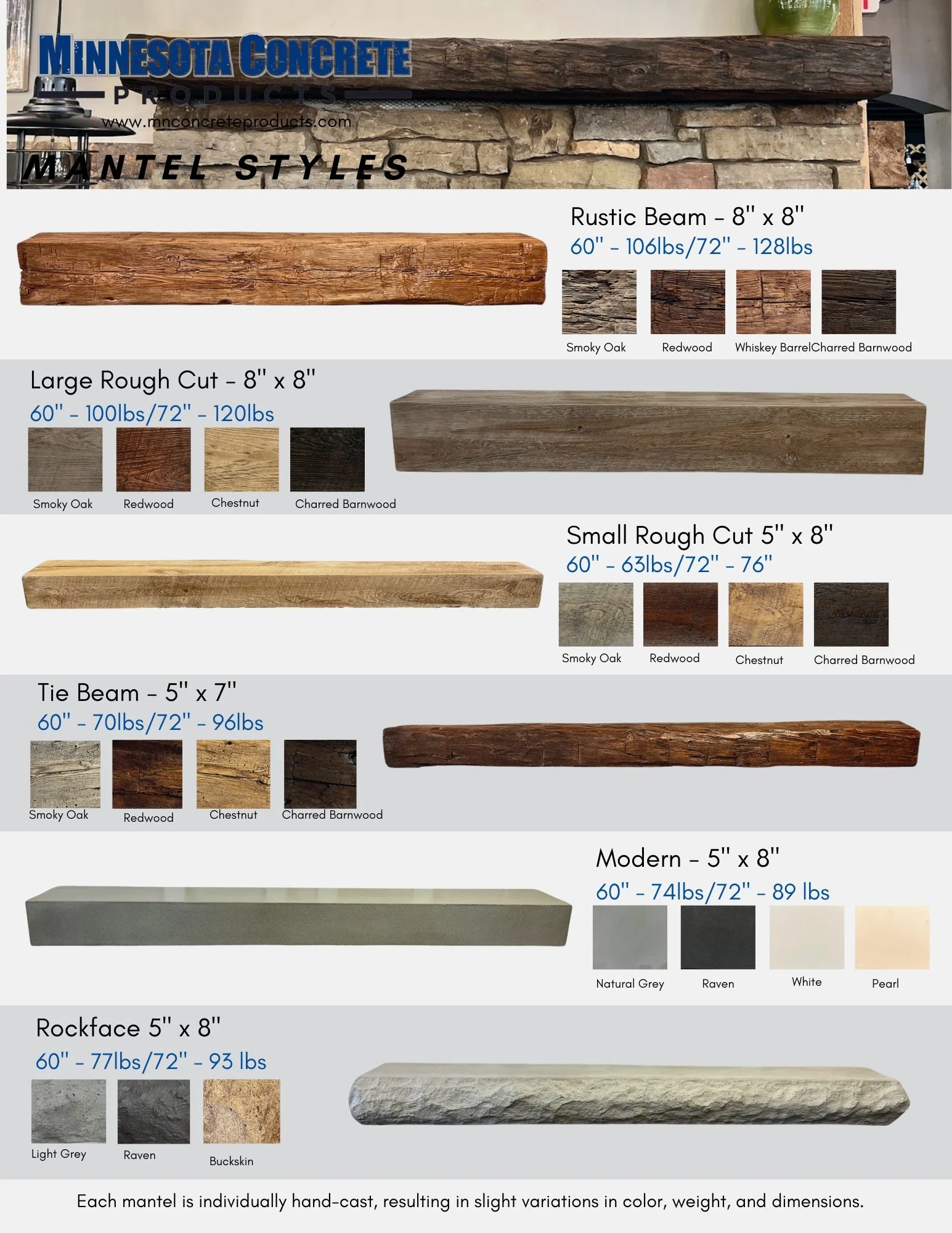 wood-looking mantel style options