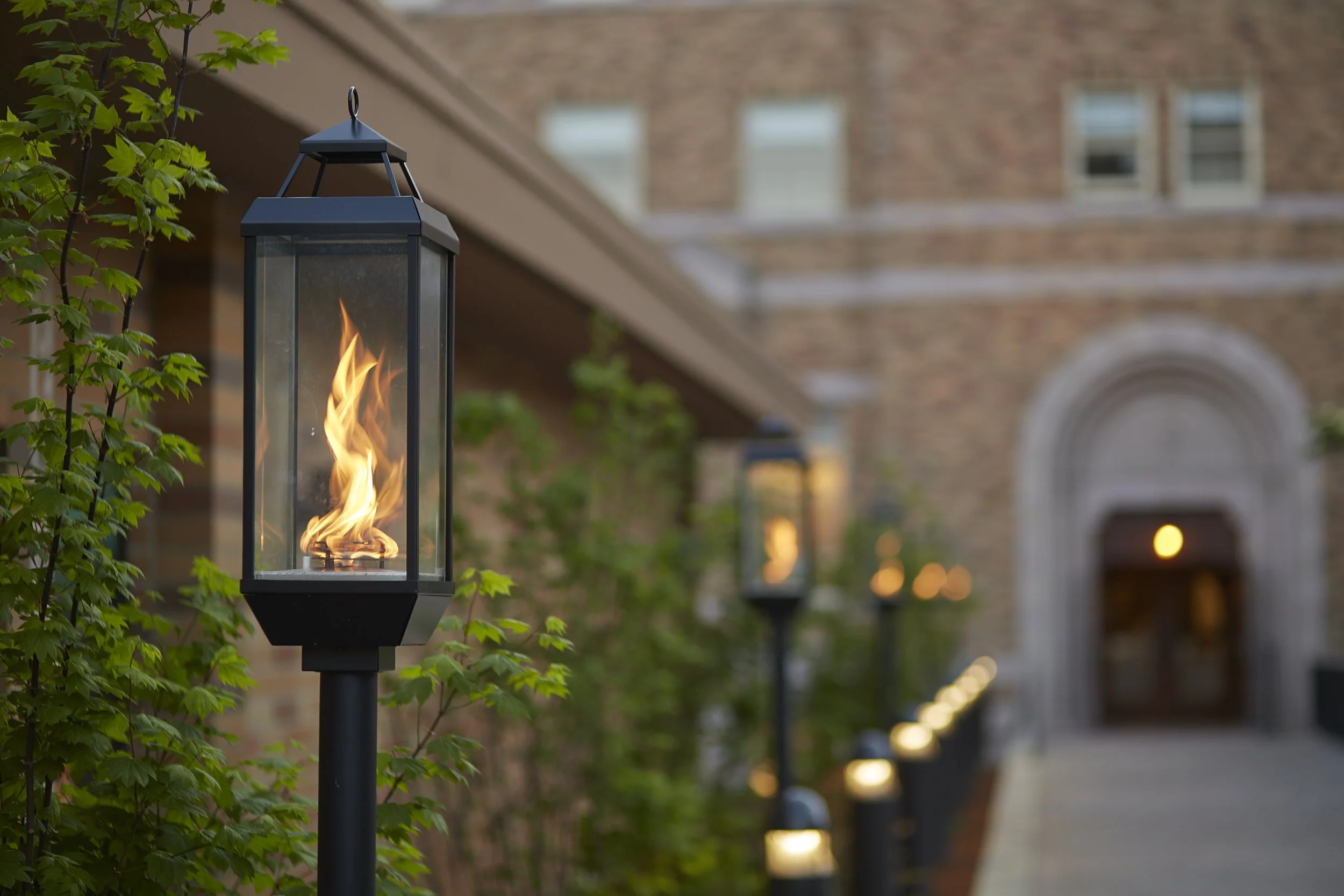 gas torch with a blurred background