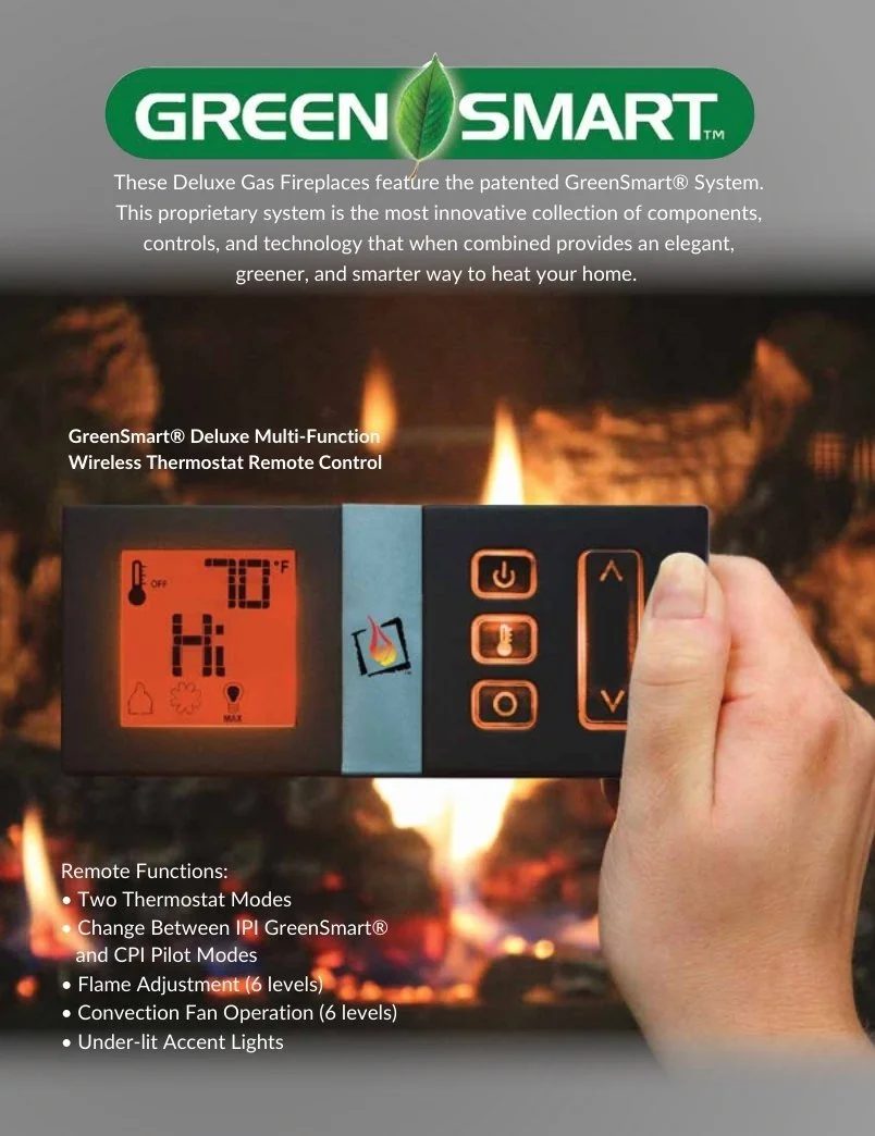 green smart remote control option for fpx gas fireplaces