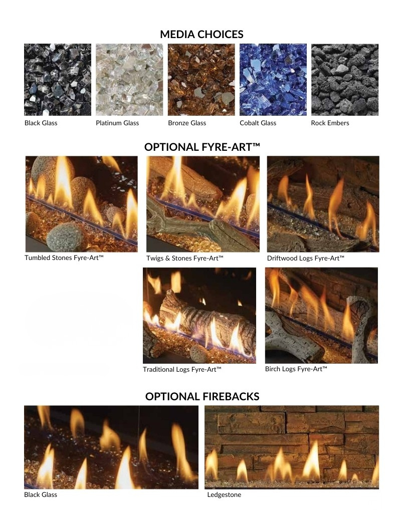 fireplace media options