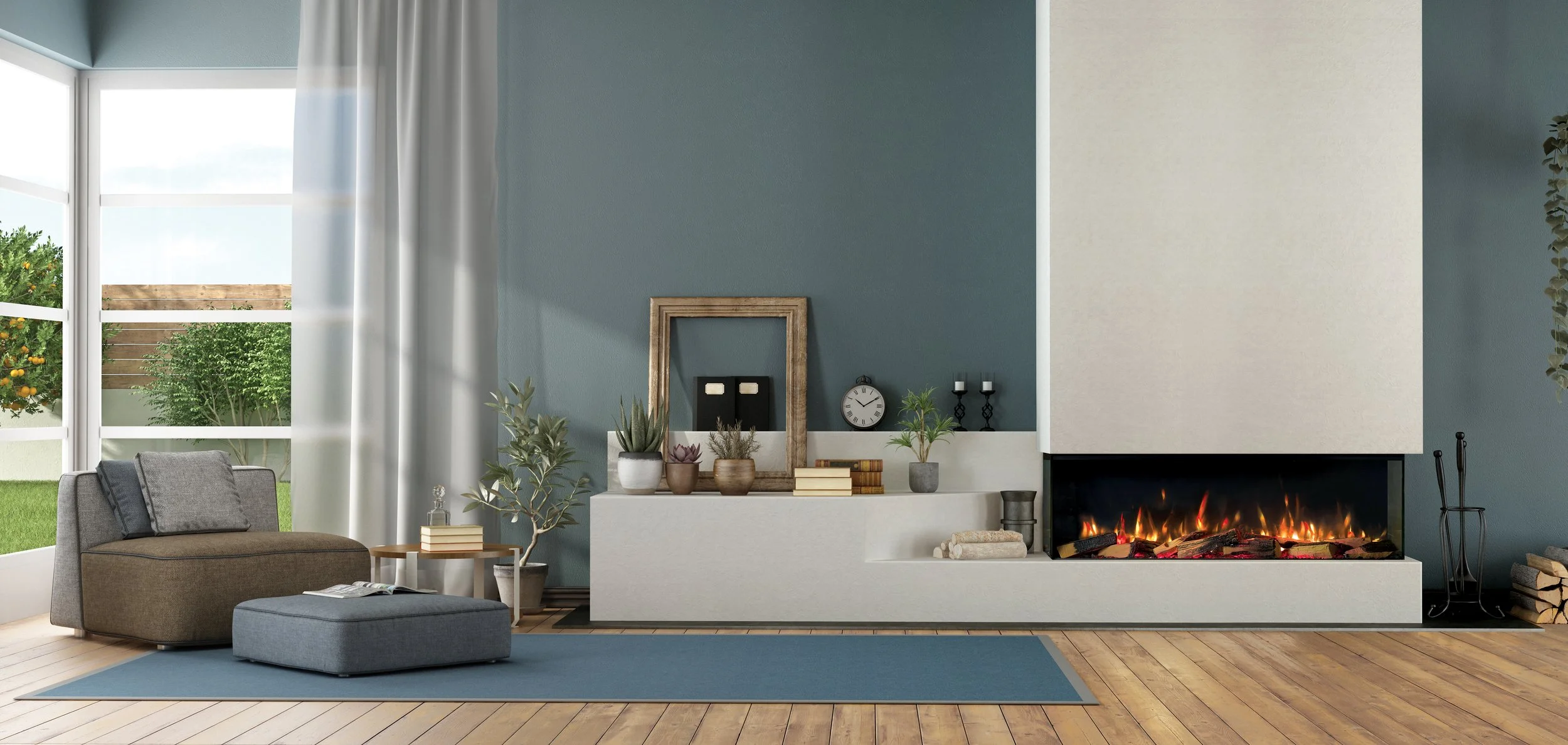 FPX electric fireplace in modern living space