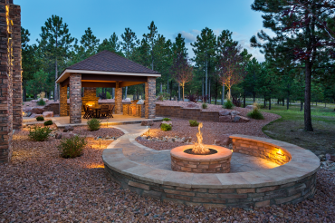 Silver package outdoor fire pit