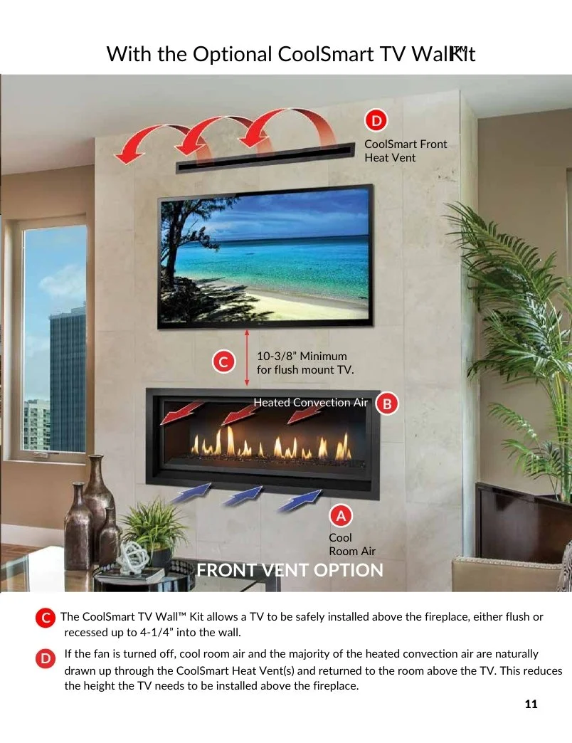 Cool Smart TV option for FPX gas fireplaces