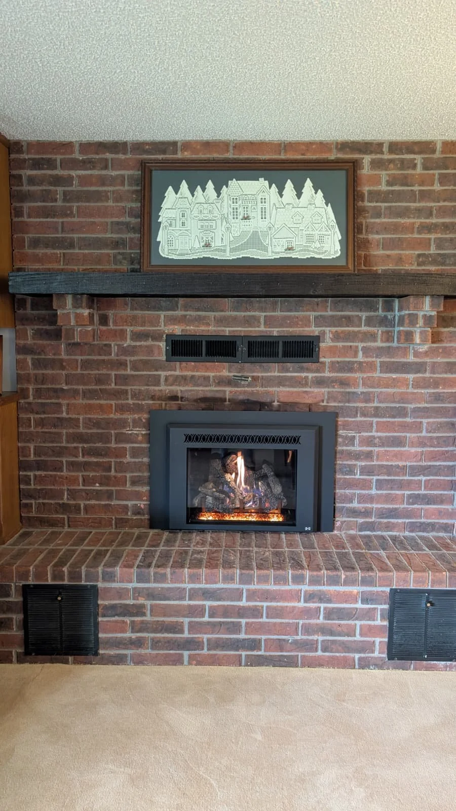 Gas insert after upgrade