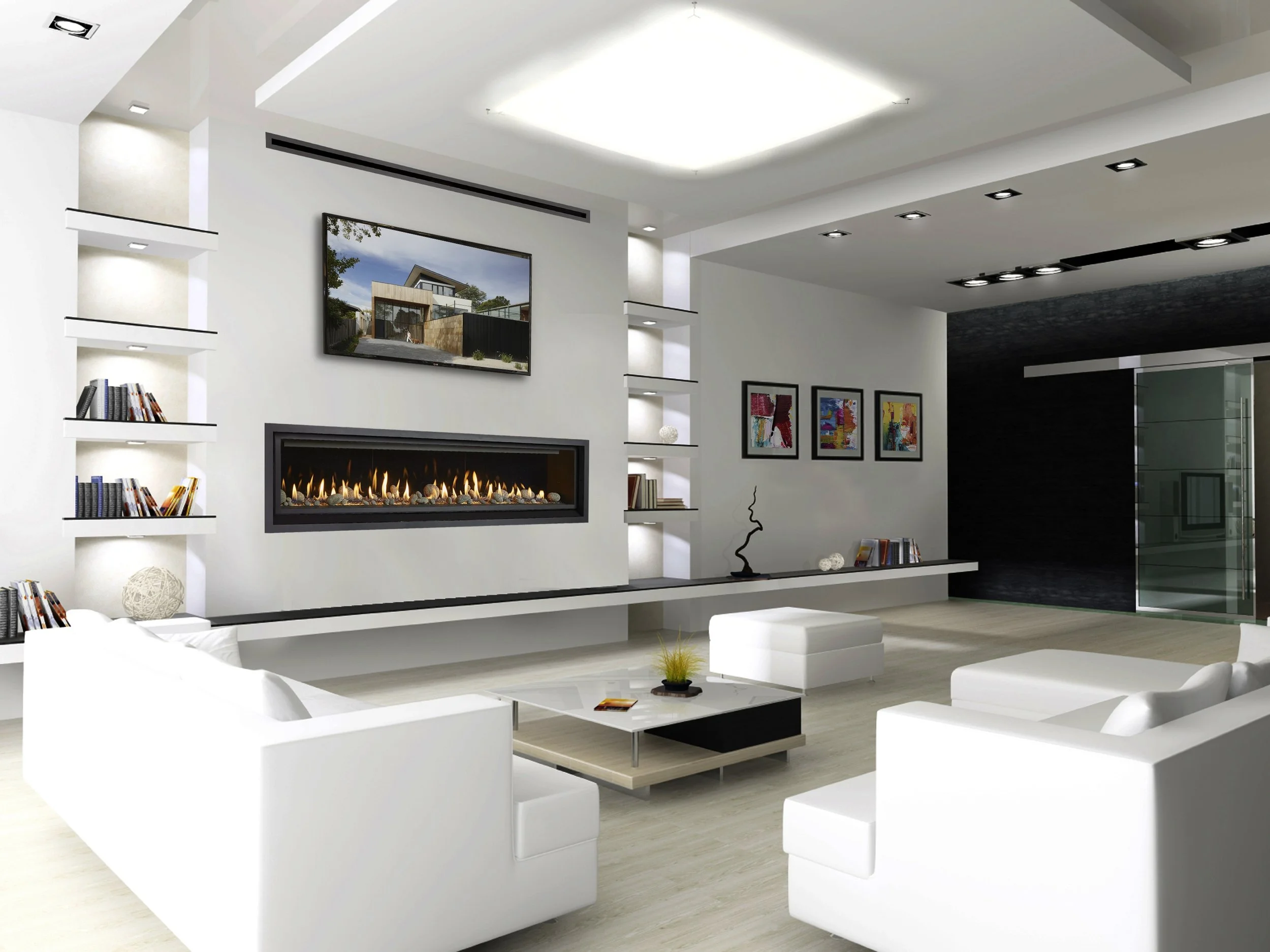 FPX 72 linear probuilder in a modern living space