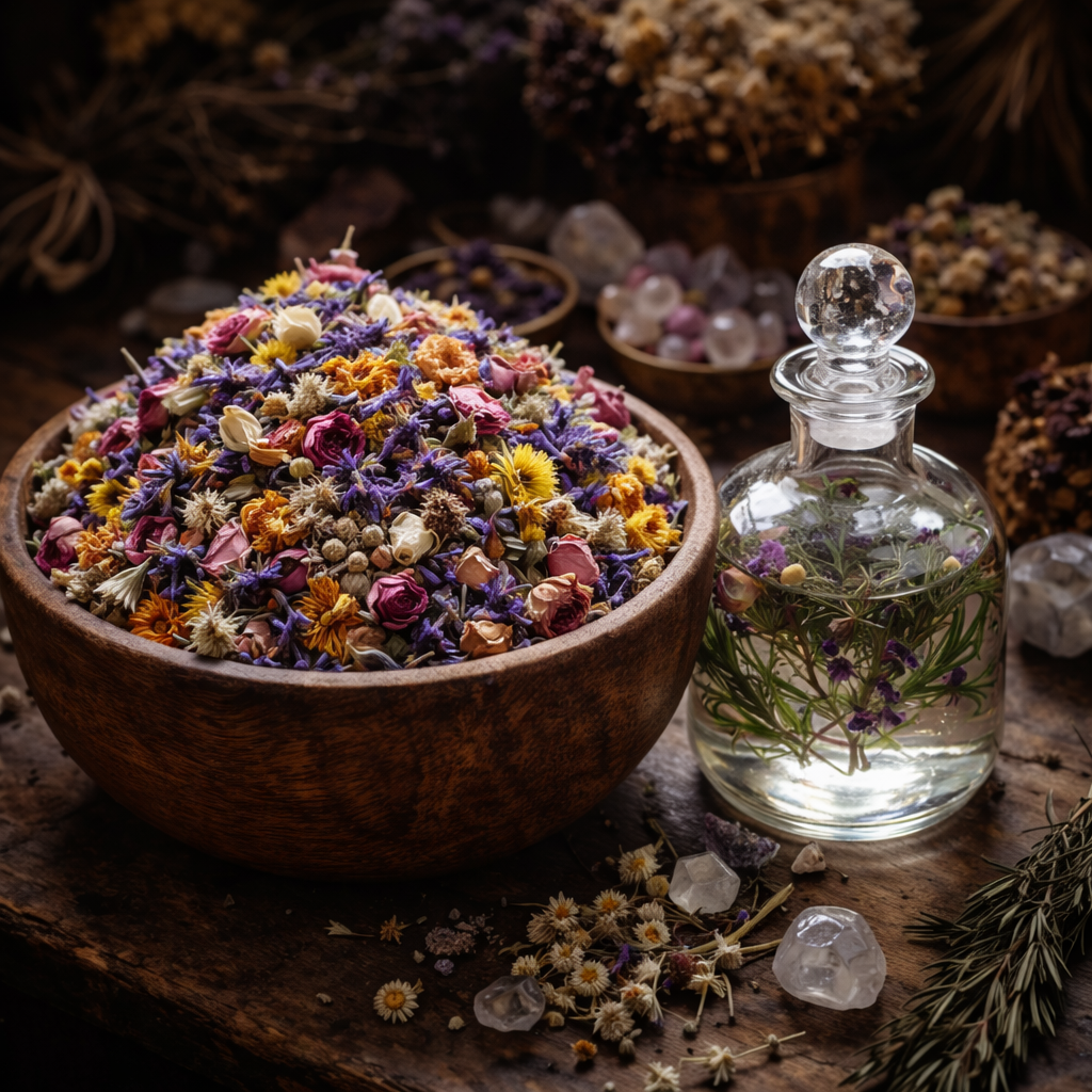 Astral Spirit Offering- Dried Flowers & Spring Water