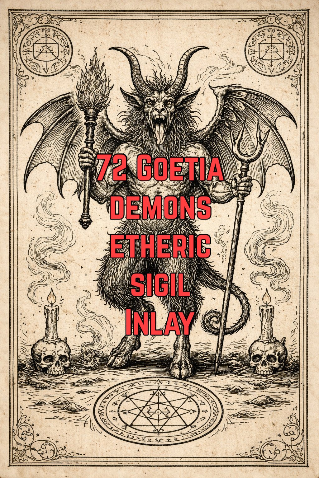 72 Goetia Demons Etheric Sigil Inlay