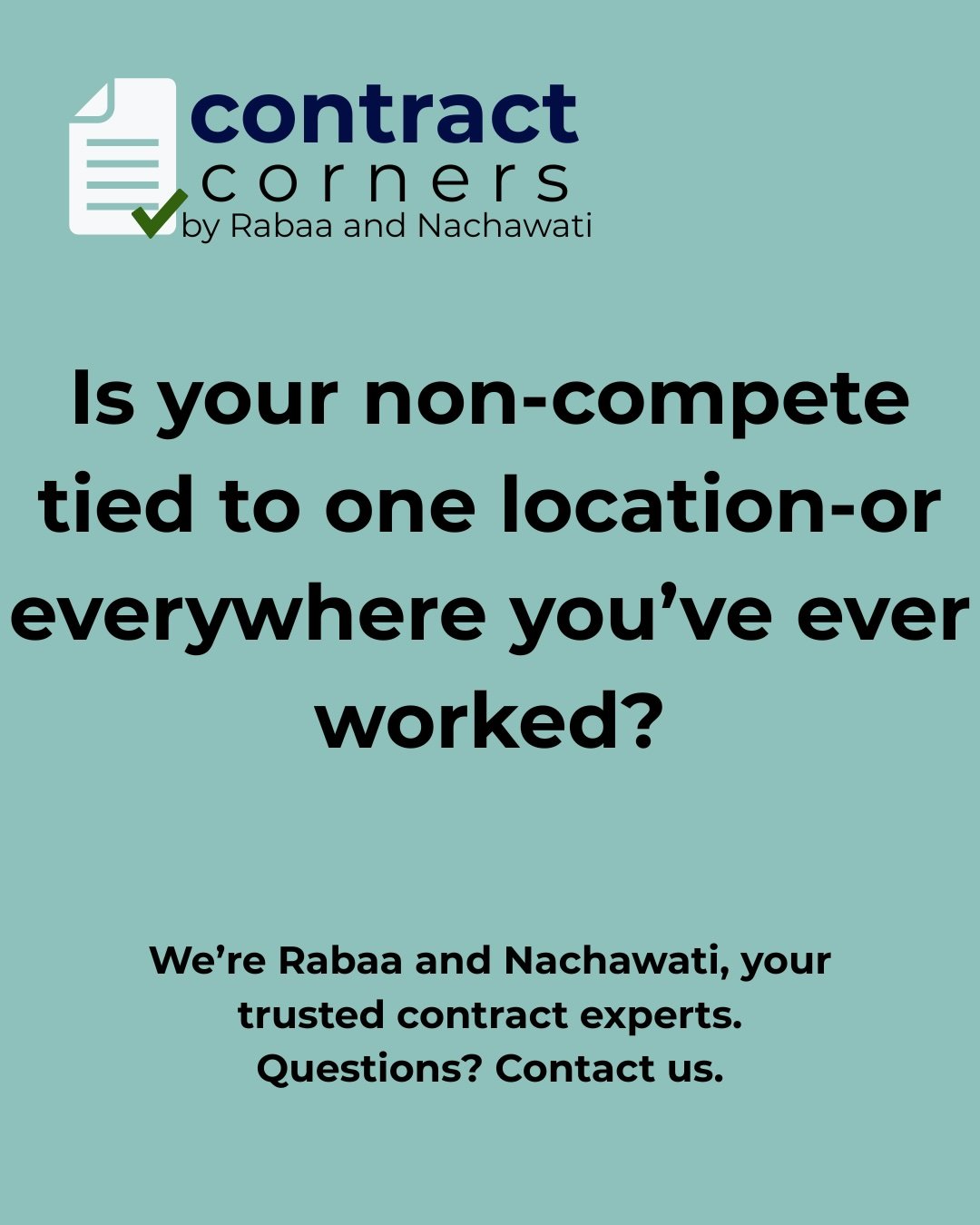 🚦Is your non-compete tied to one location &mdash; or everywhere you&rsquo;ve ever worked? Many healthcare contracts include non-competes, but the real issue is how the restricted area is defined. If your restriction is tied to every location you wor