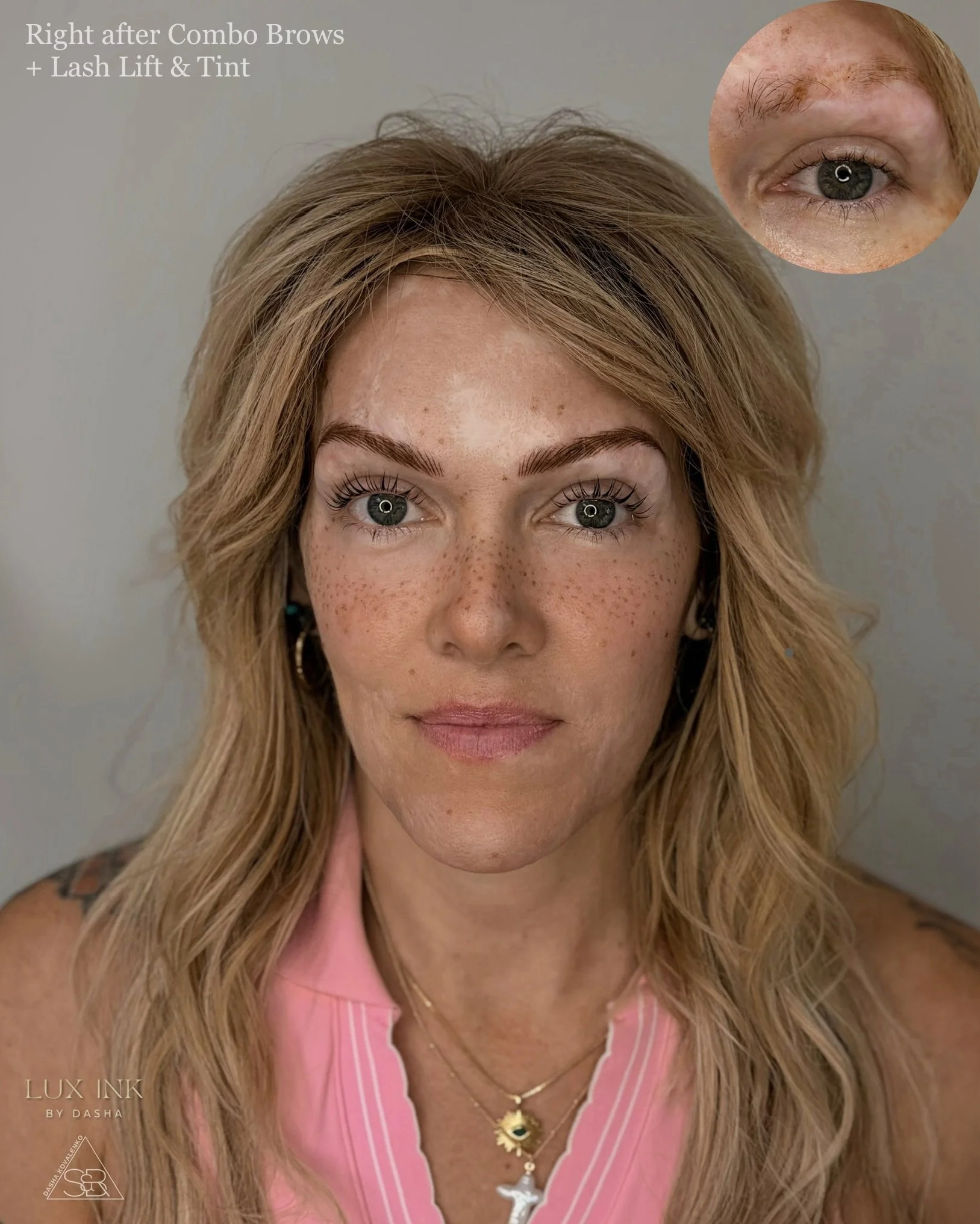 Combo Brows & Freckles tattoo