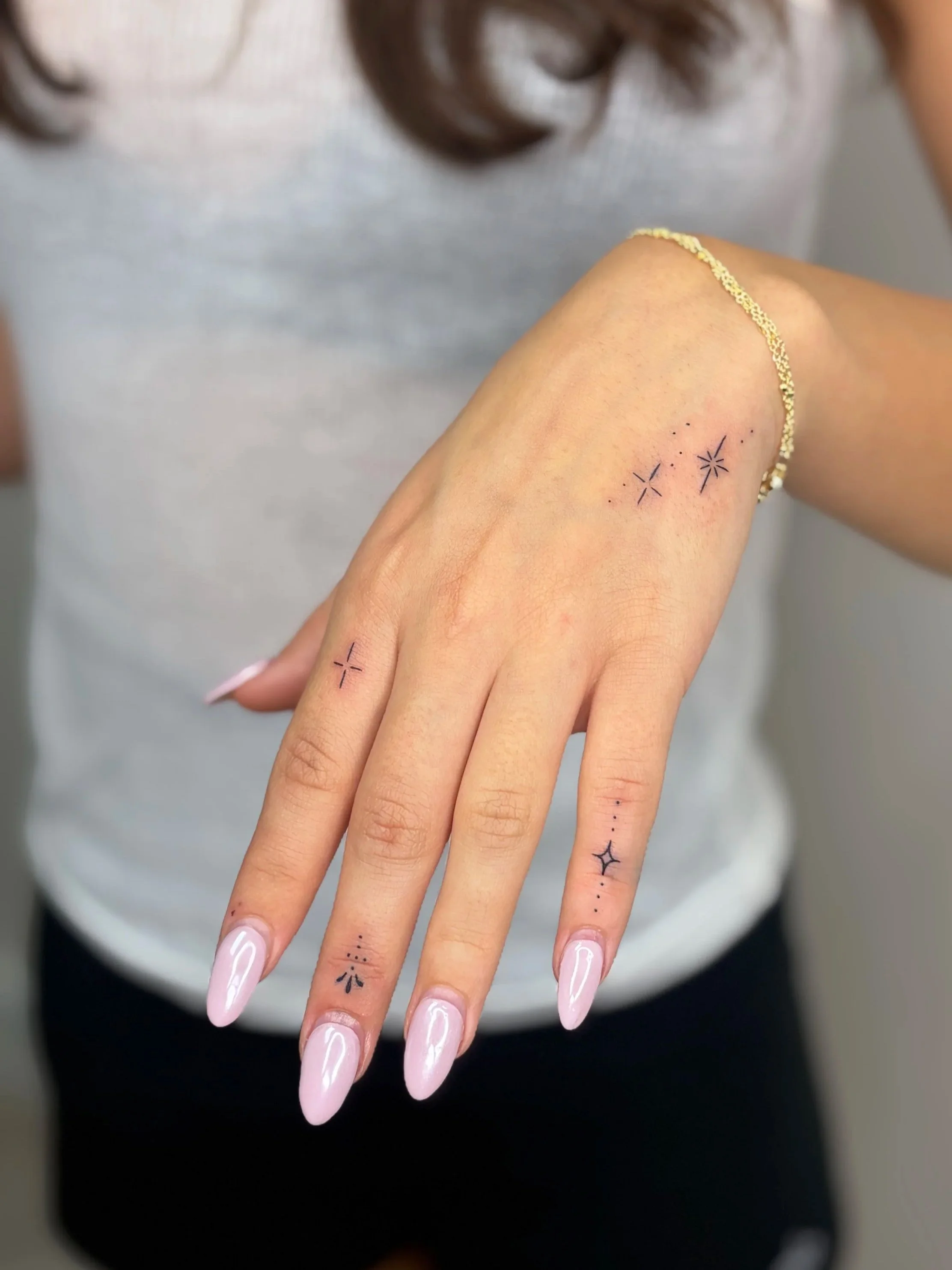 Hands tattoos. Stars tattoo