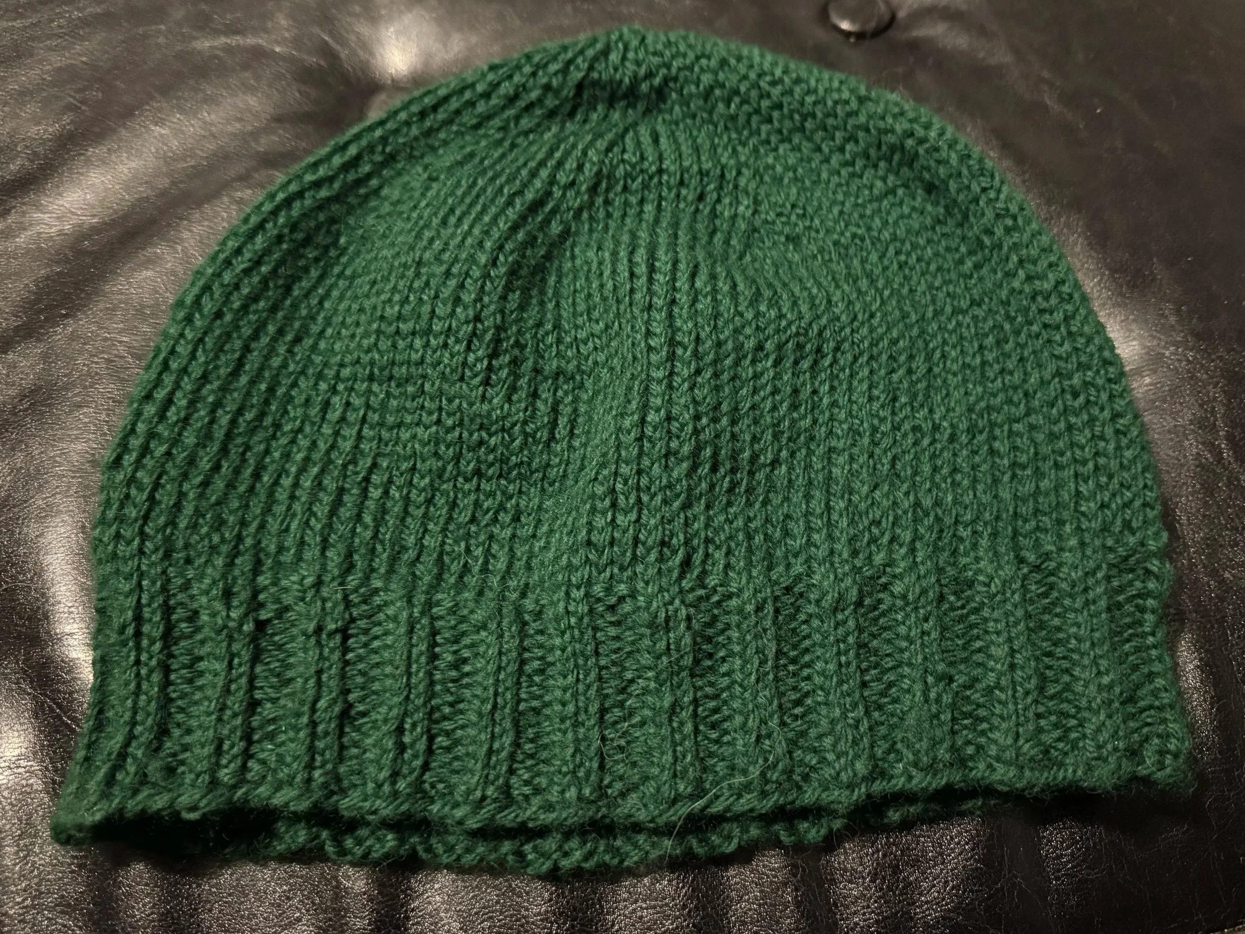 A knit beanie