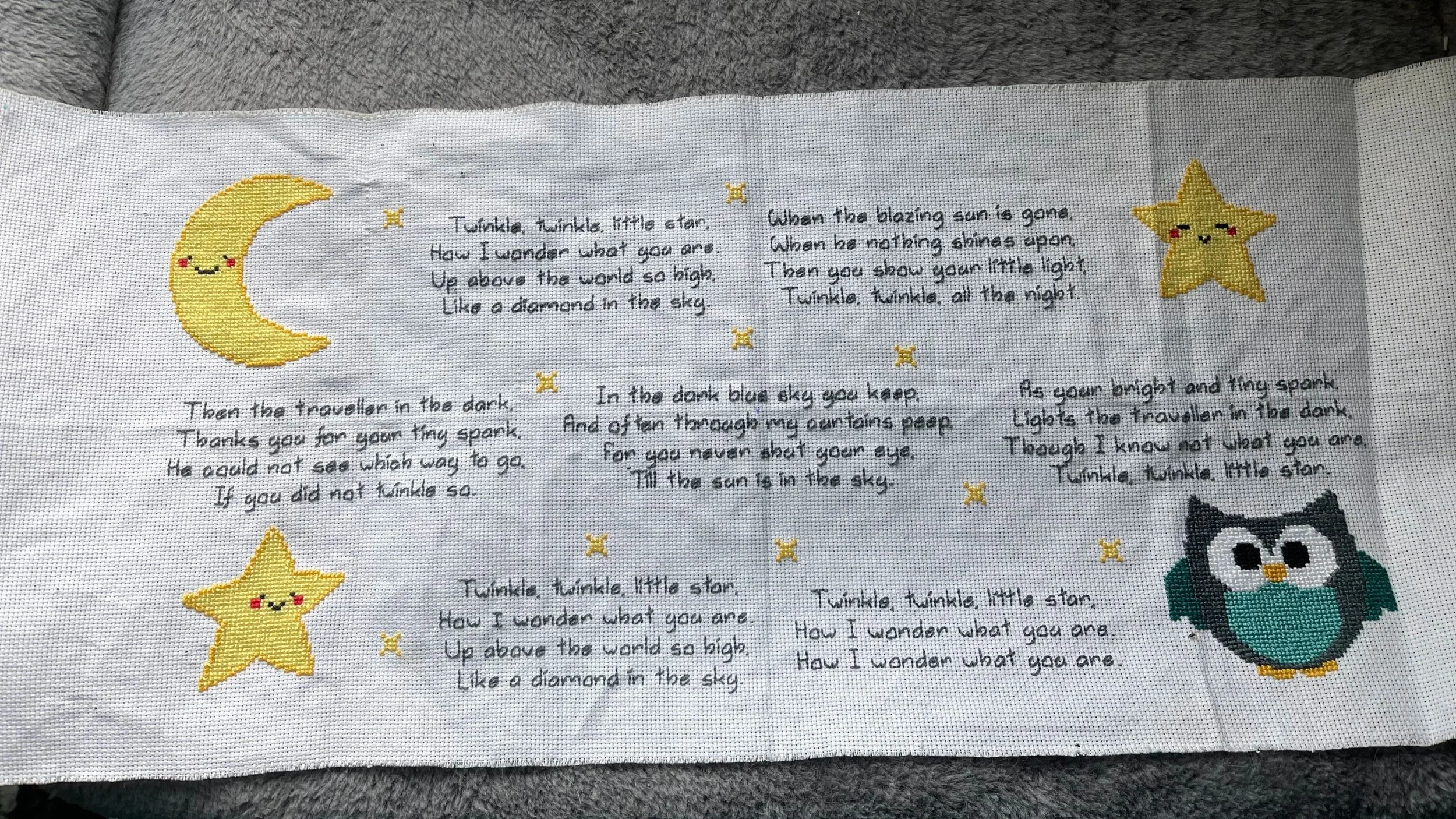 Also might become a pillow, or maybe just get framed