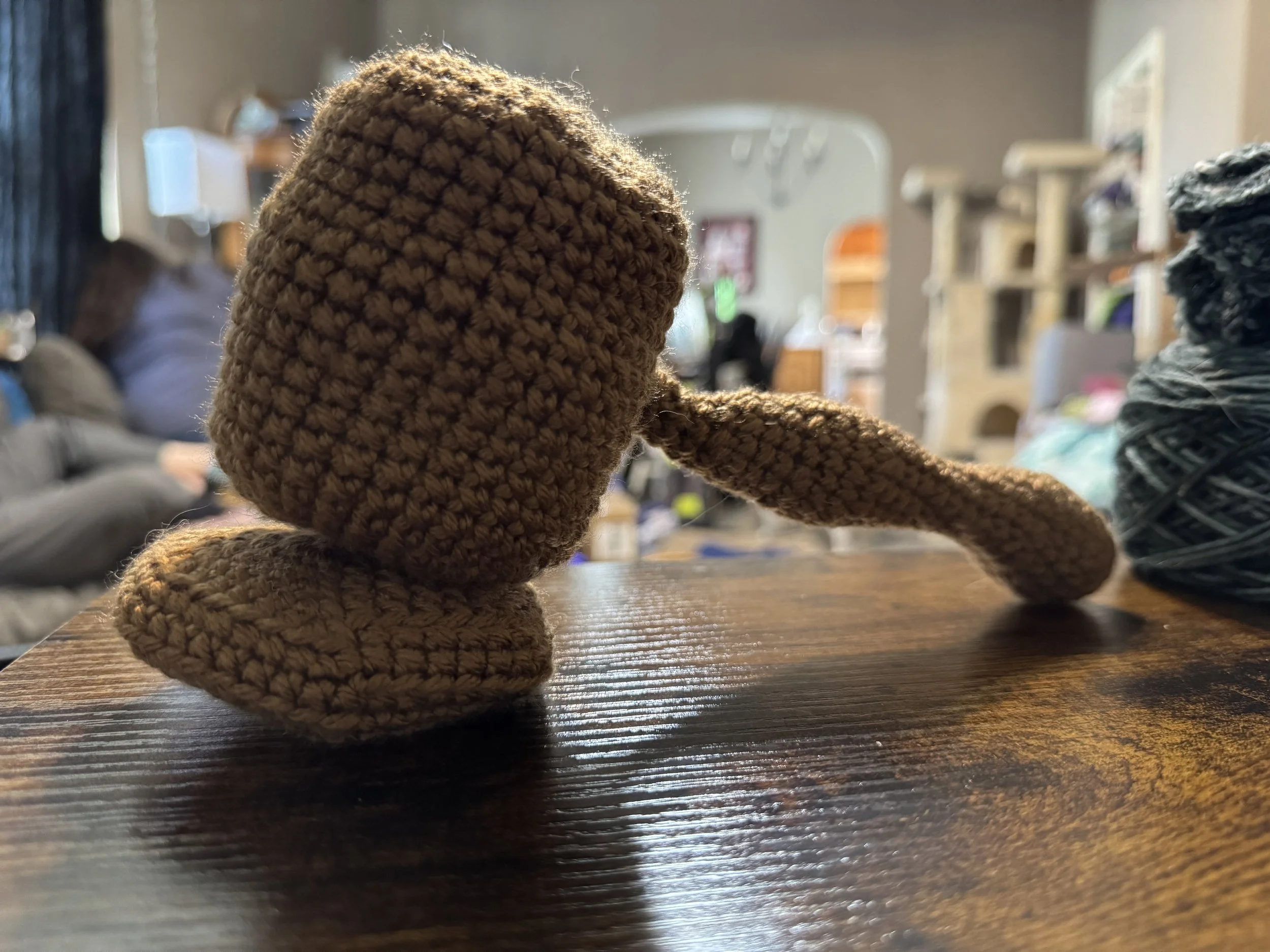 A crocheted gavel for a new judge