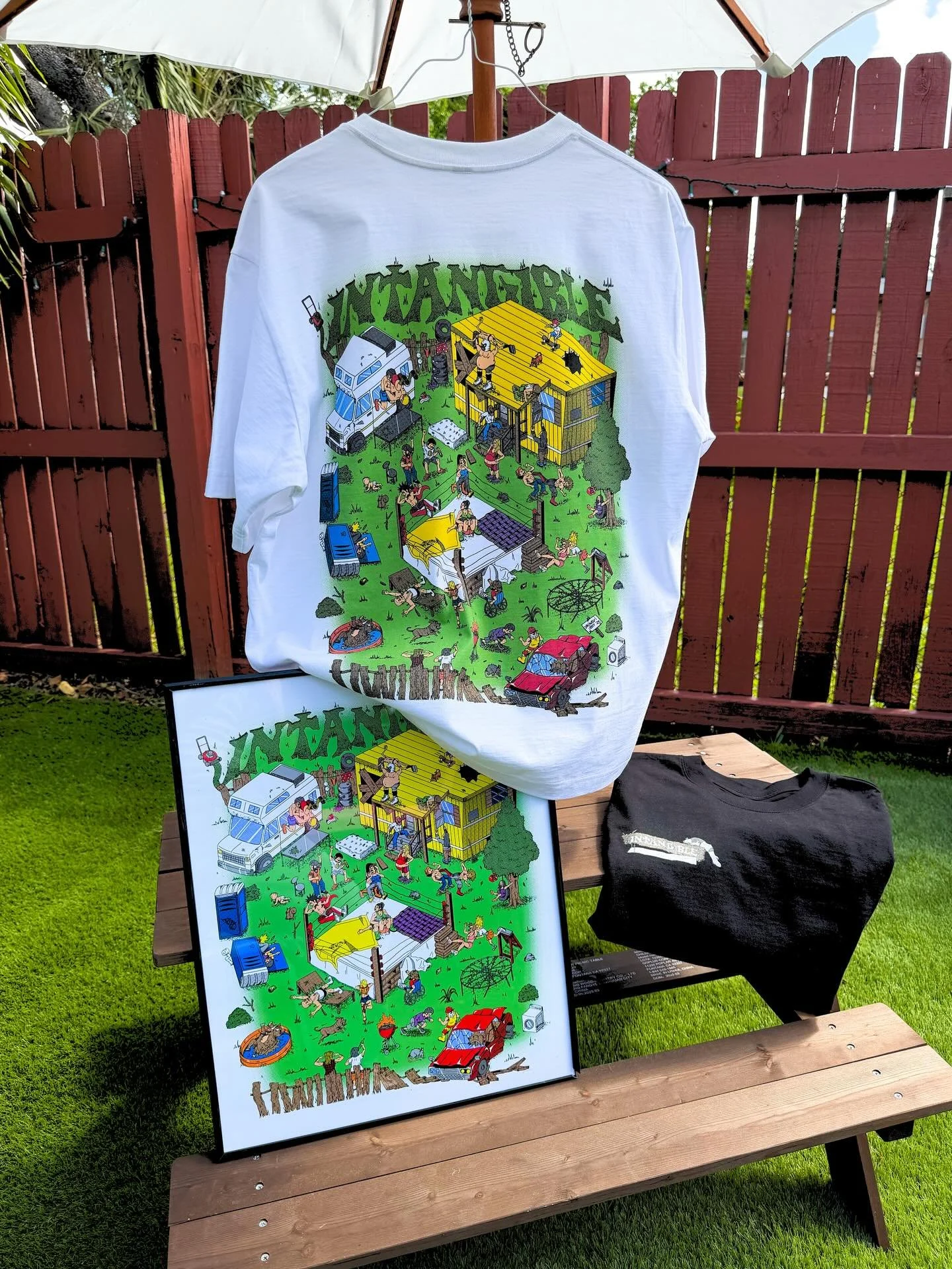 GET YOUR INTANGIBLE &ldquo;BACK YARD WRESTLING&rdquo; TEE AND PRINT NOW!!! 🎸 
🔗 drowsyboy.com