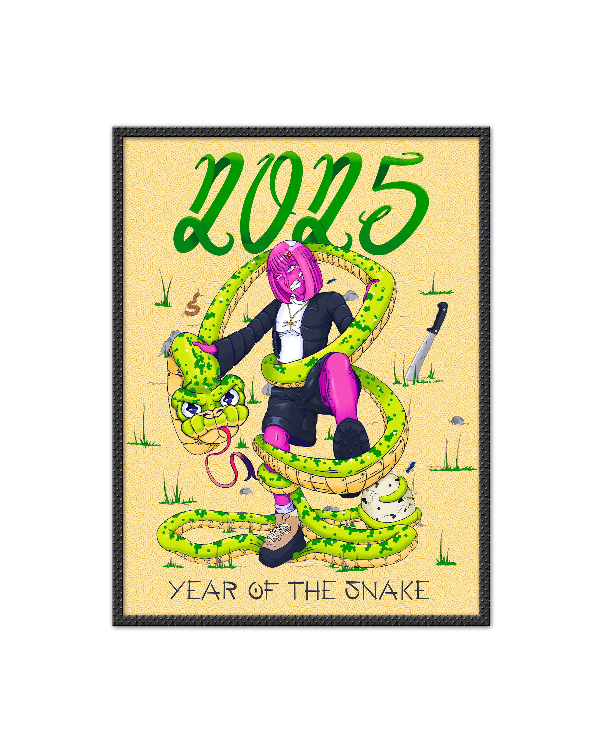 "YEAR OF THE SNAKE" PRINT