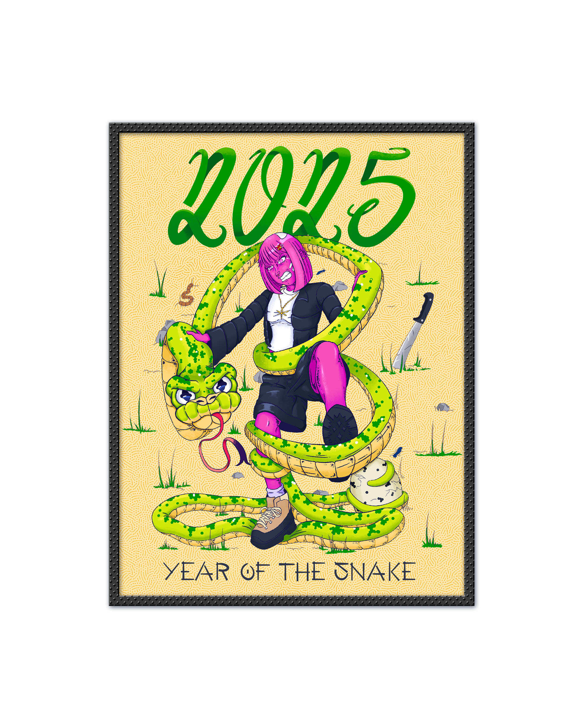"YEAR OF THE SNAKE" PRINT