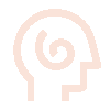 Abstract icon of a human head with a spiral inside